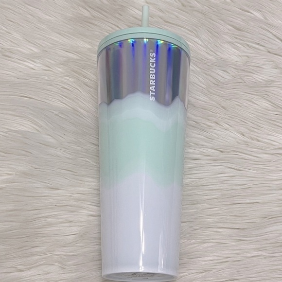 Starbucks Holiday Ice Wave Iridescent Mint Tumbler - Picture 1 of 4